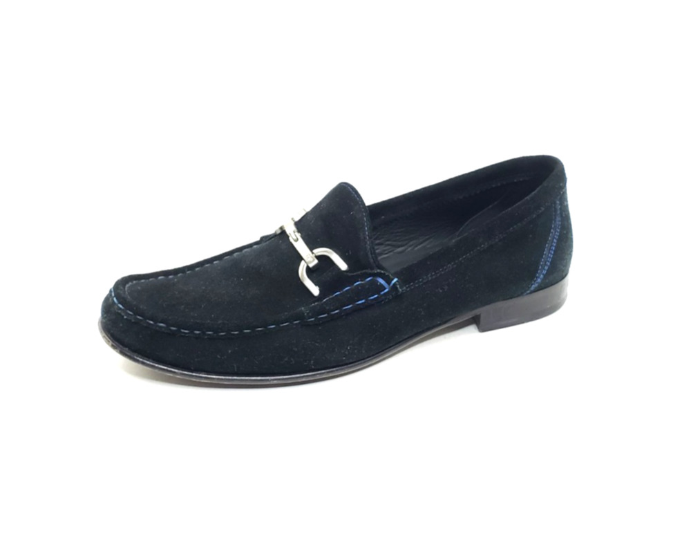 Donald J Pliner Nadim Mens Horsebit Loafers Black Suede Leather Size 10